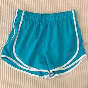 Nike Women's Teal Athletic Shorts with White Trim